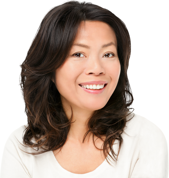 Asian Woman Smiling Happy